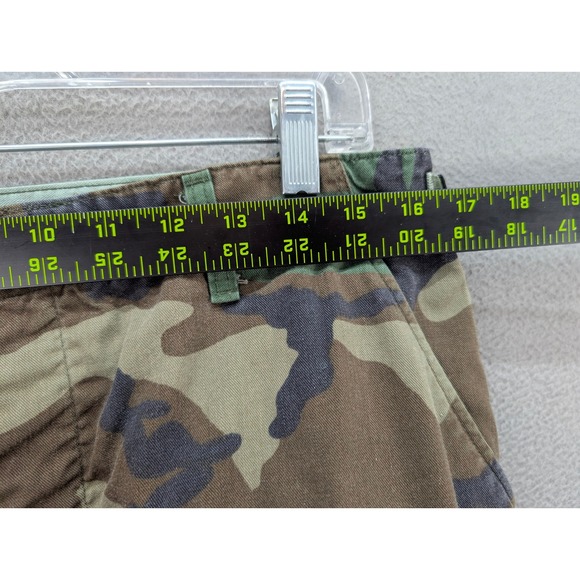 Vintage Woodland Camo Button Fly Cargo Pants Combat Trousers Army Military Sz M? - Picture 8 of 11